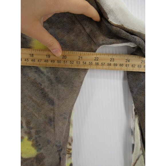 Krimson Klover Sweater Large Linen Pullover Abstract Ruched Sleeve - Picture 5 of 11